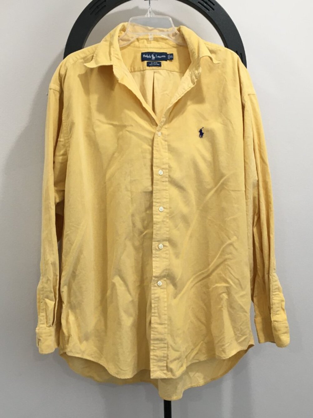 RALPH LAUREN Yellow BLAKE Long Sleeve Corduroy Button Shirt